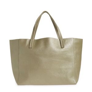 Kurt Geiger Gold Soft Leather Horizontal Tote.
